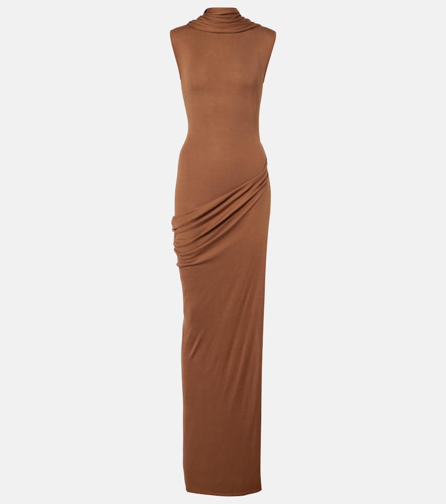 Aya Muse Nou draped silk blend maxi dress