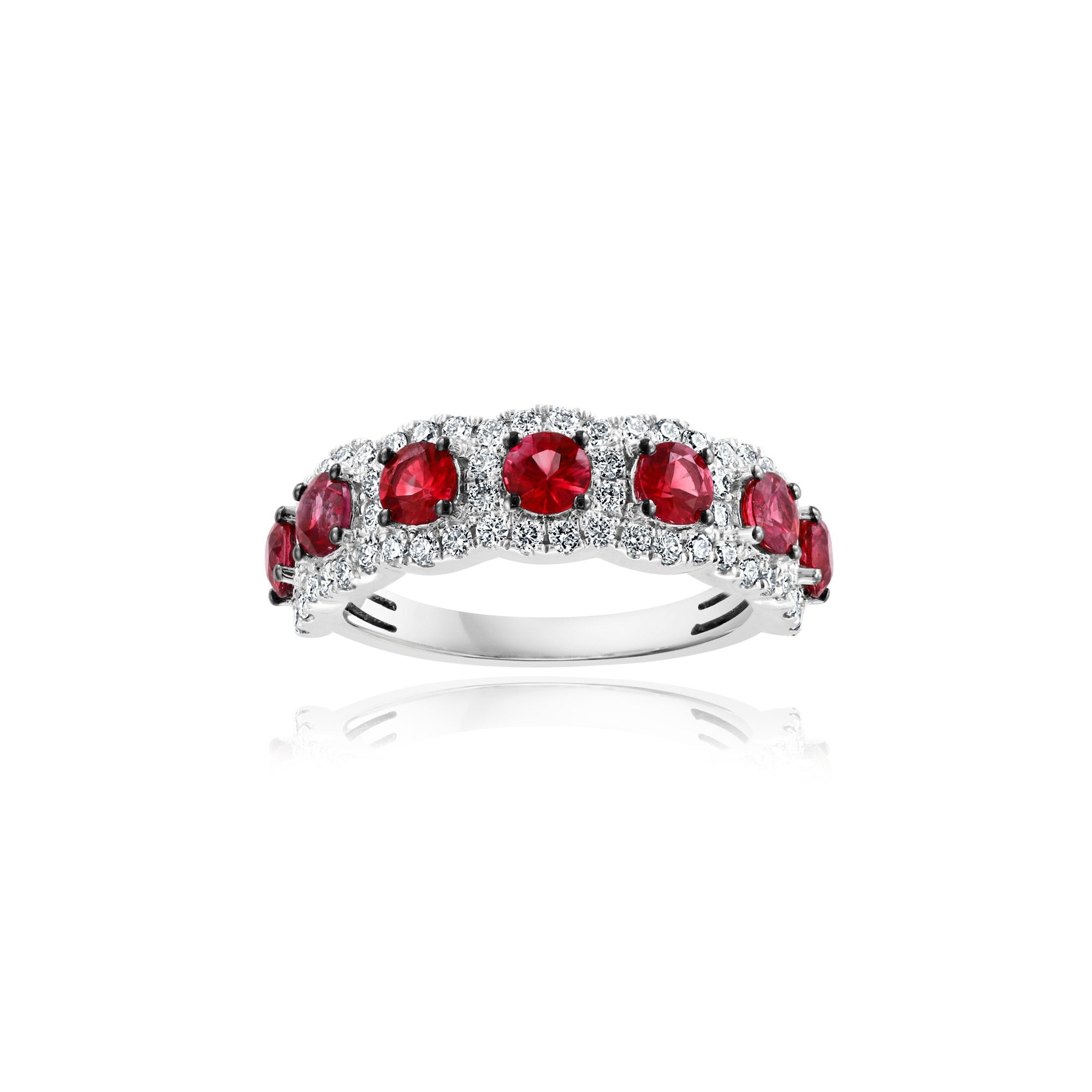 TAPPER'S JEWELRY 14K White Gold Ruby and Diamond Ring