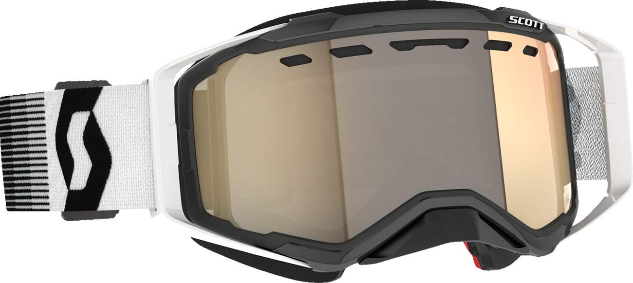 SCOTT Prospect Snow Cross Goggle   Premium Black/White   Light Sensitive Bronze Chrome