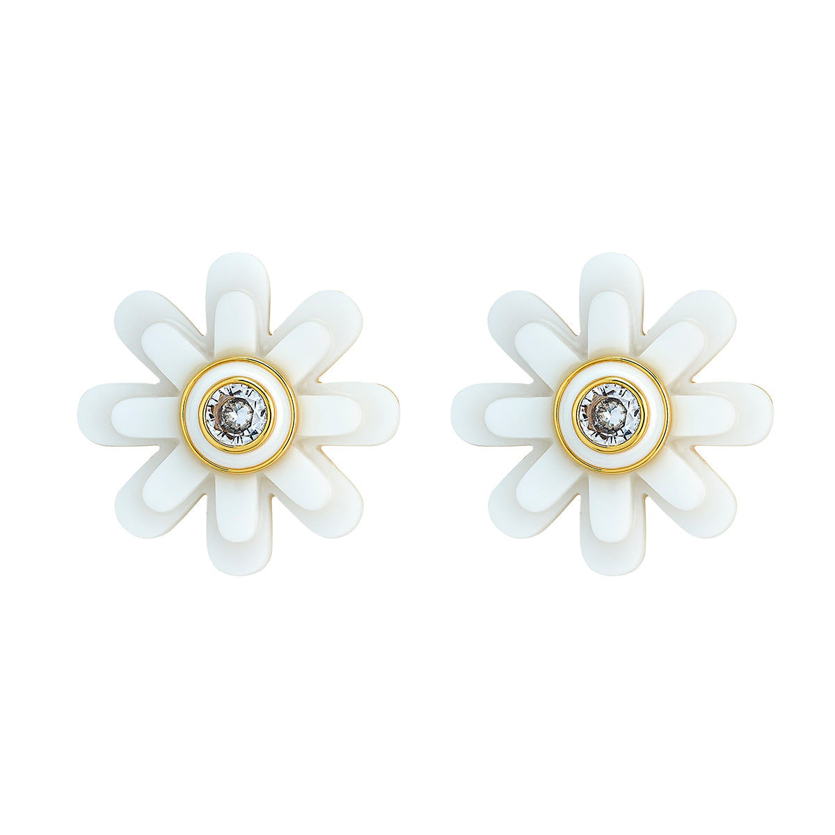 ASHA BY ASHLEY MCCORMICK Daisy Stacked Stud   Ivory