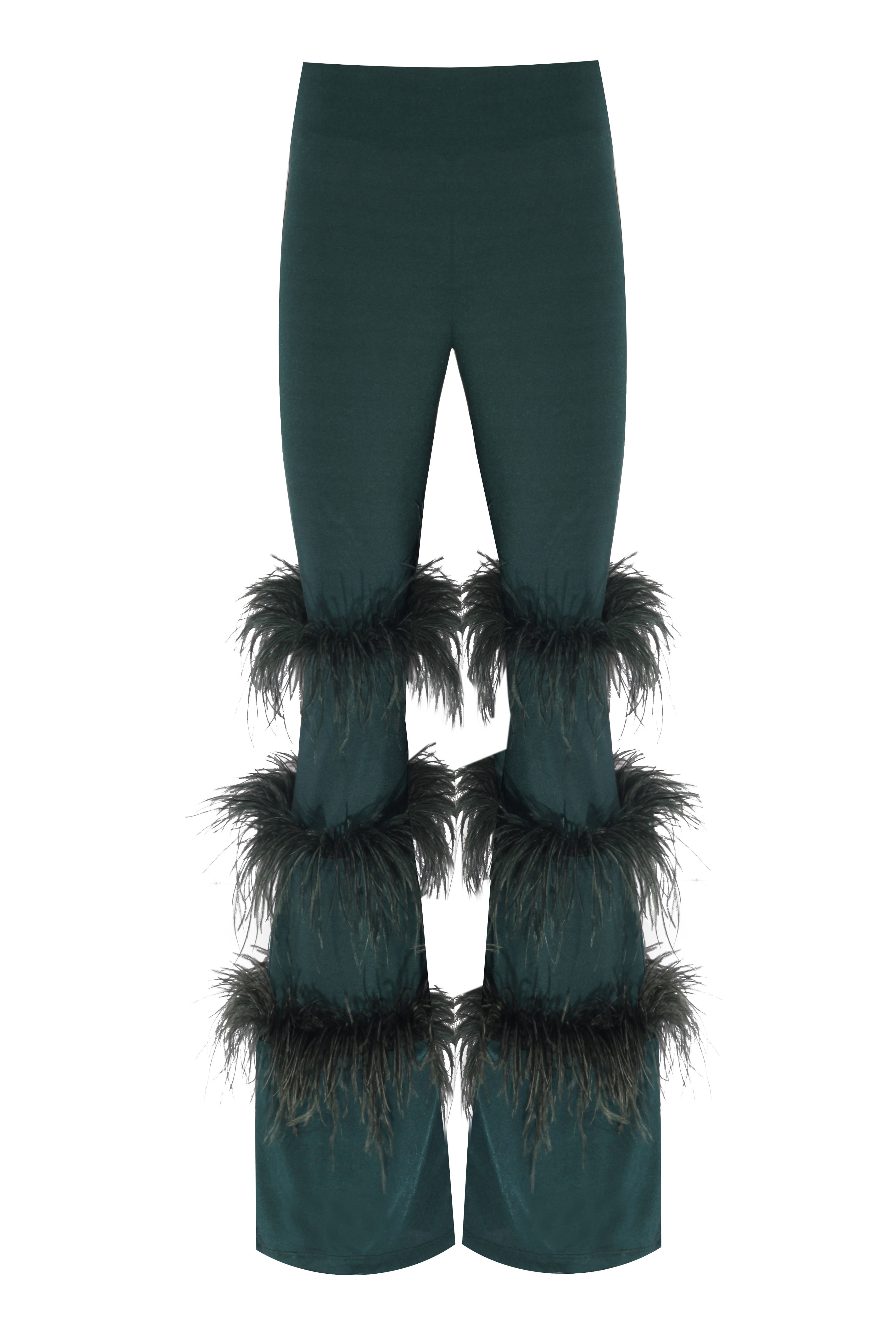 NORMAILLOT LUTETIA FEATHER TRIMMED PANTS