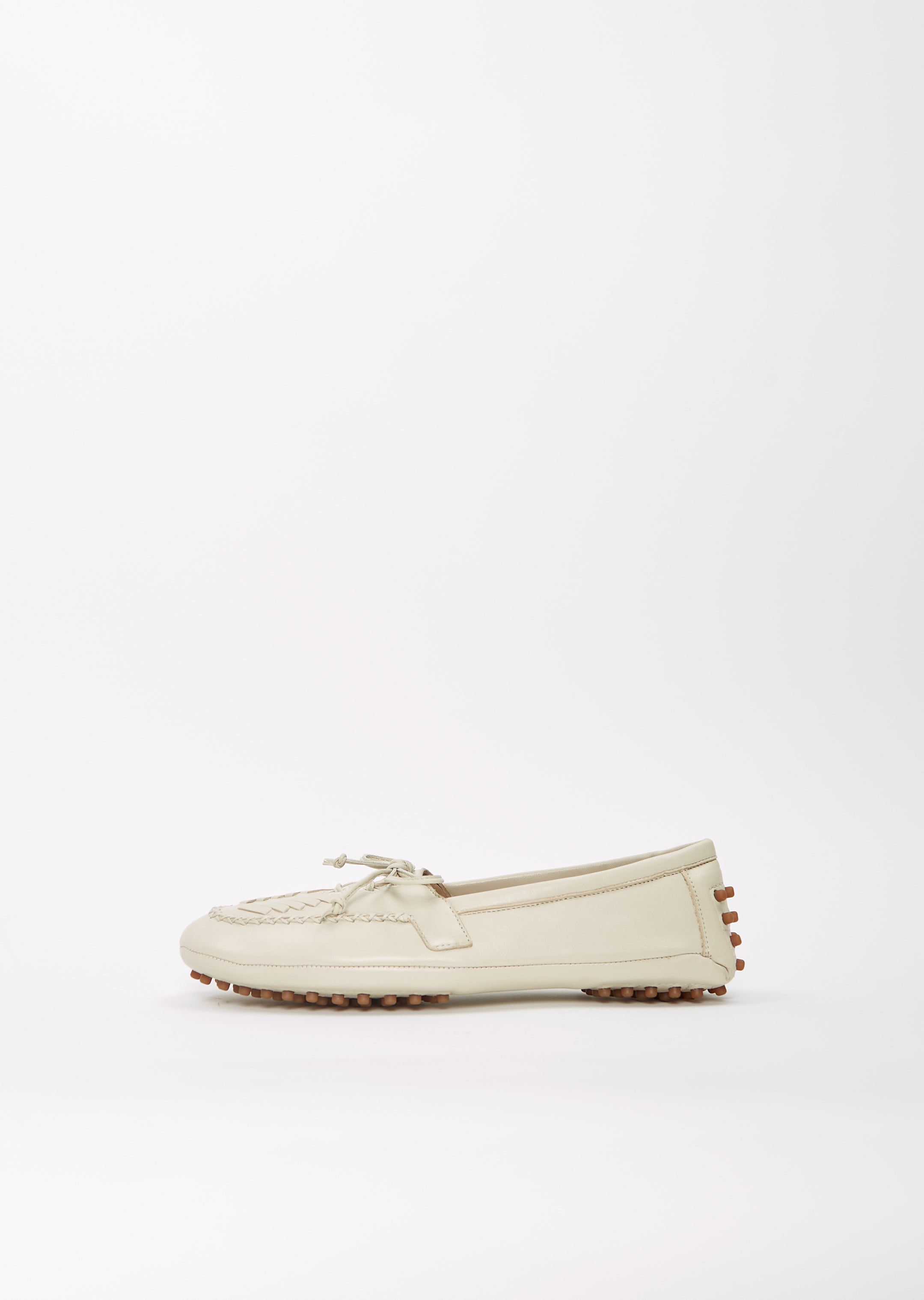 LE MONDE BERYL Embroidered Leather Driver Moccasin