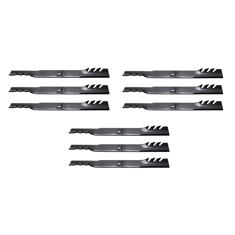 RELIABLE AFTERMARKET PARTS, INC®  FEDEX2DAY 9Pk. Mulching Blade Fits Exmark Bahias Lazer Z Turf Ranger 3 for 60" cut