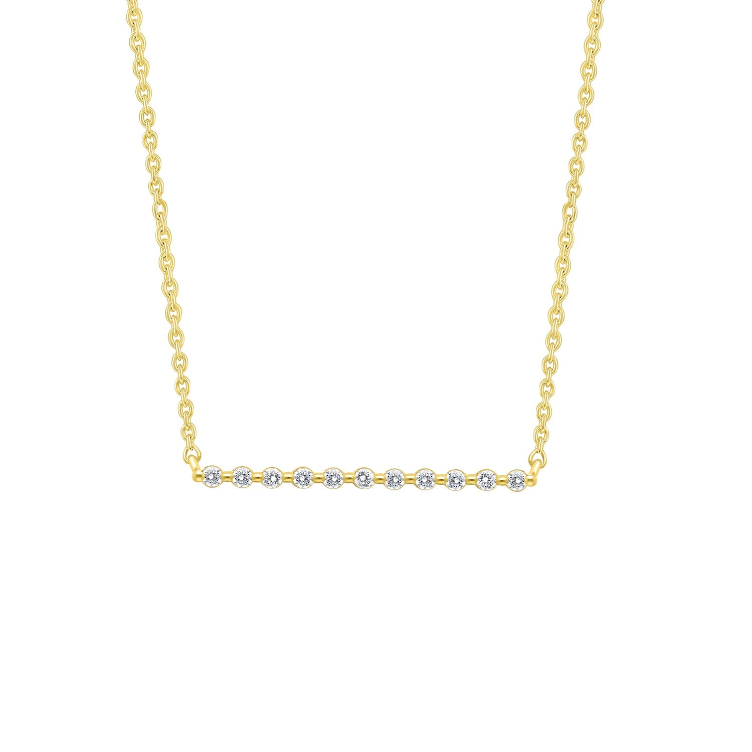 BOUTIQUE DIAMOND JEWELLERY 0.09ct Lab Grown Diamond Necklace in 9K Yellow Gold