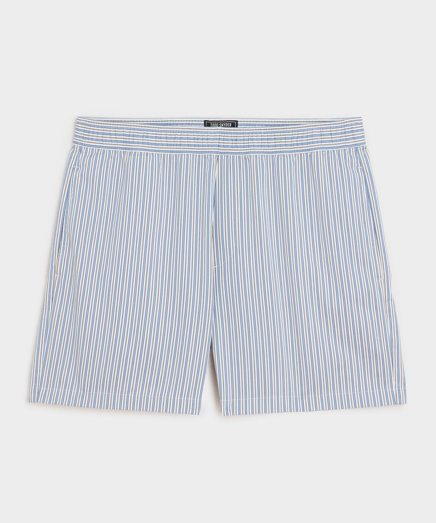TODD SNYDER 5" Striped Poplin Short