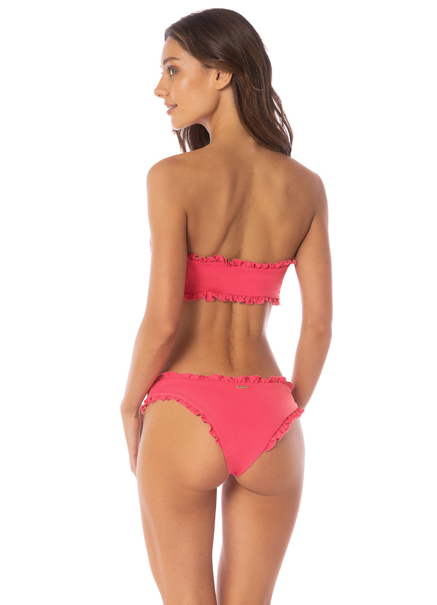 Maaji Cherry Crush Dafne  Low Rise Ruffle Bikini Bottom