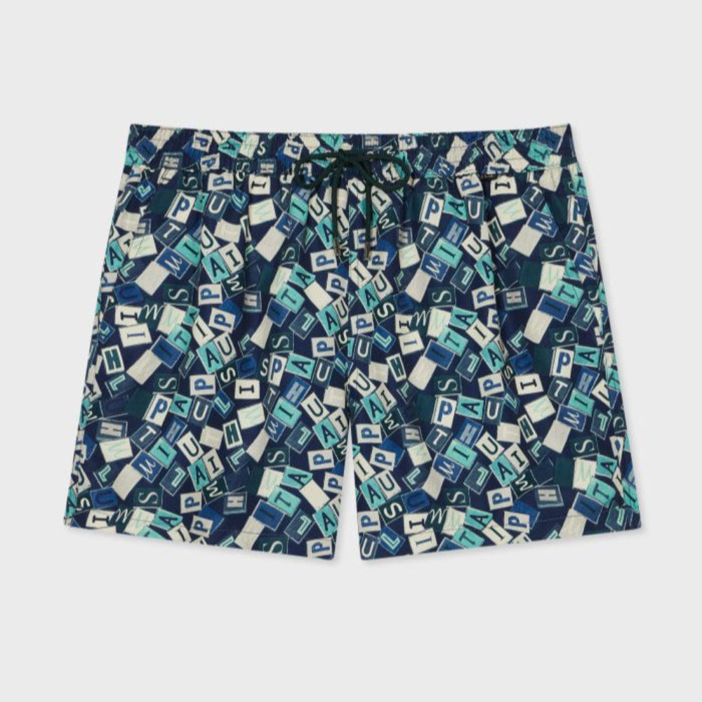 PAUL SMITH Logo Letters Swim Shorts, Green