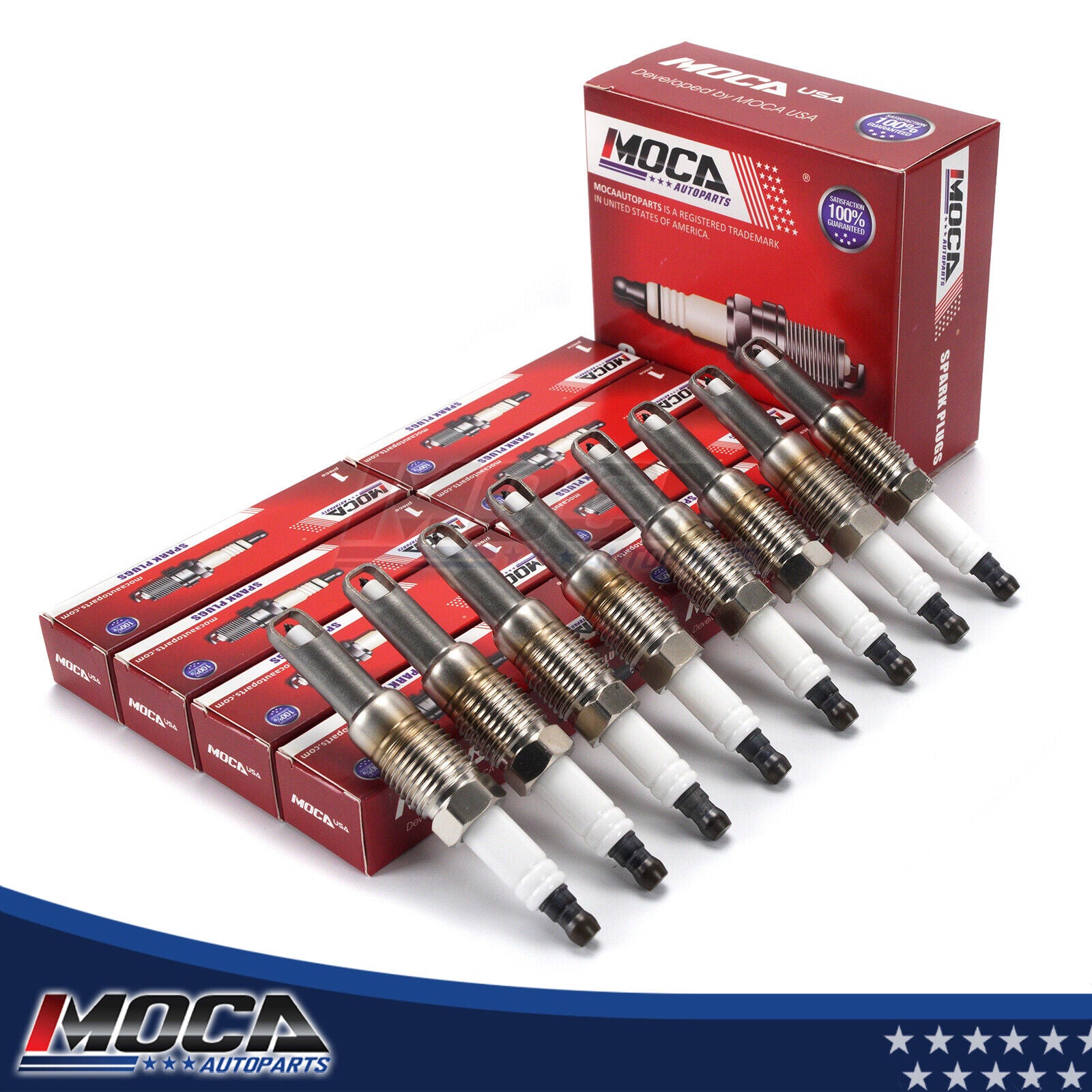 MOCAAUTOPARTS MOCA 8PCS Spark Plugs Fit for Ford Expedition F150 F250 F350 F450 F550 5.4L 6.8L