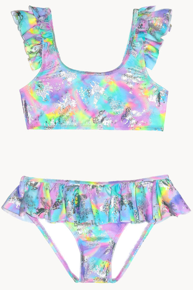 SALTY INK Girls Miss Dazzle Frill Crop Set