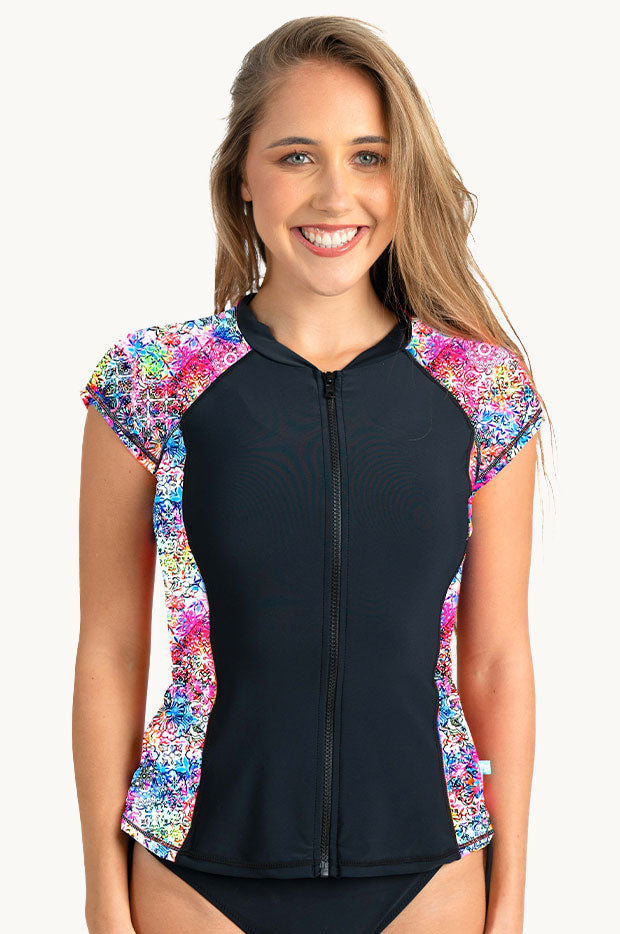 SALTY INK Santorini Short Sleeve Suntop