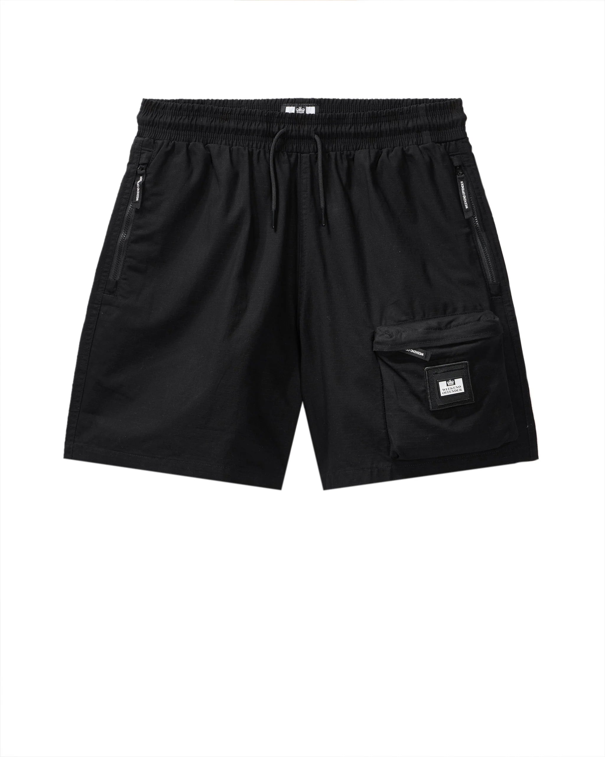 WEEKEND OFFENDER Weekend Sunrise Hills Multi Pocket Shorts Black
