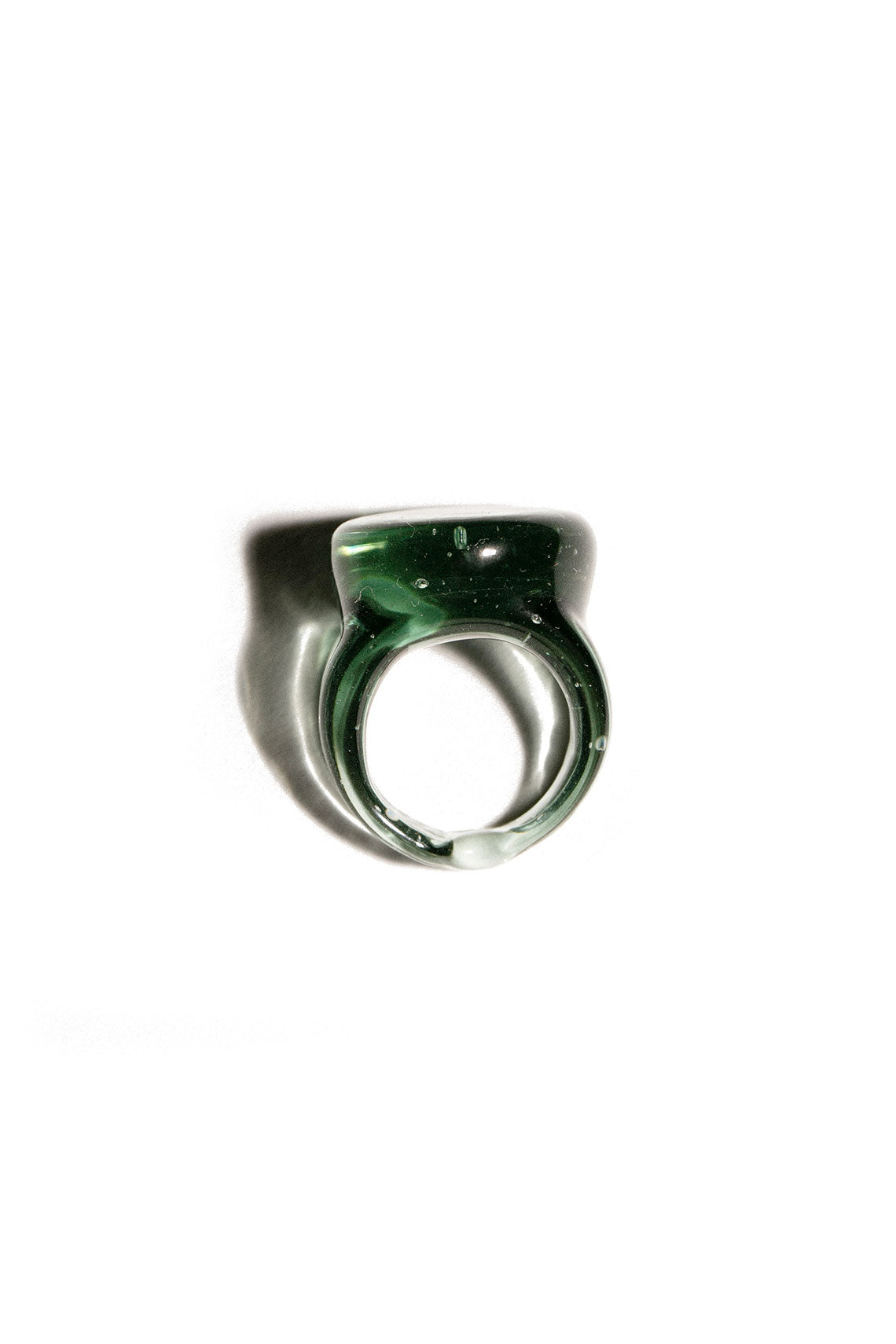 SHANNON BOND Green Glass Lalique Ring