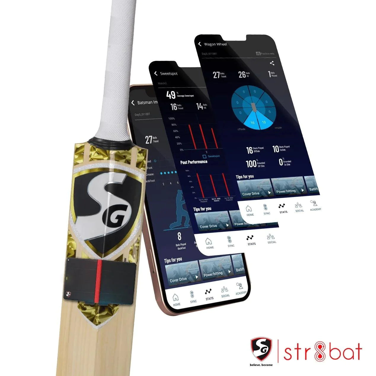 SG Str8bat Cricket Bat Sensor