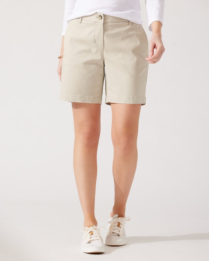 TOMMY BAHAMA WOMEN Tommy Bahama Boracay 7 inch Shorts Khaki Sand