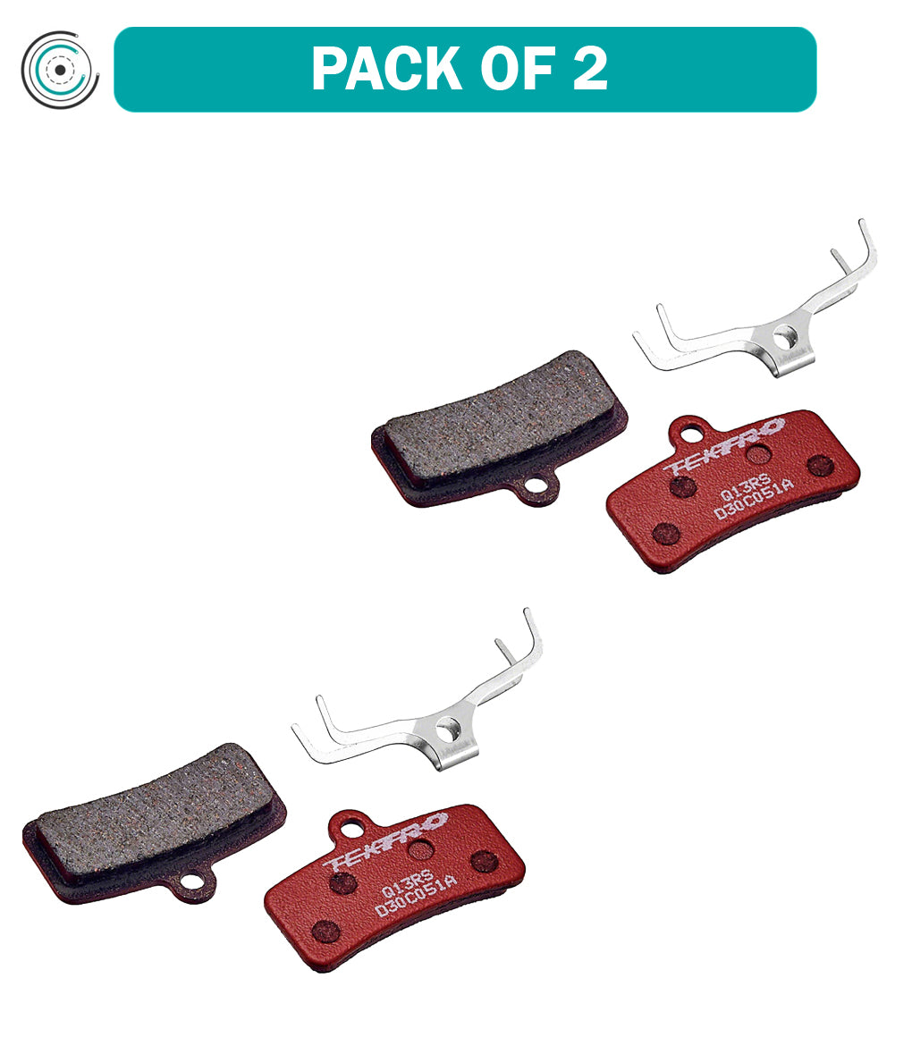 Pack of 2 Tektro Q13RS Disc Brake Pad   Resin, For 4 Piston Brake Calipers, Red
