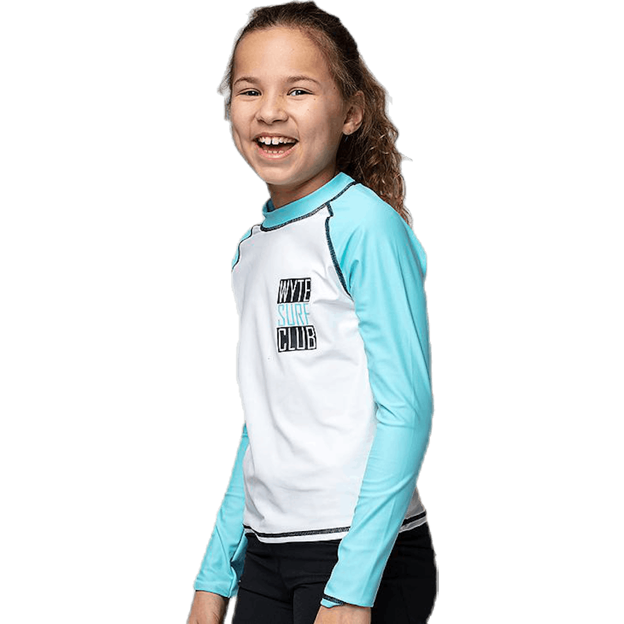 WYTE Jr UV Shirt LS Turquoise White