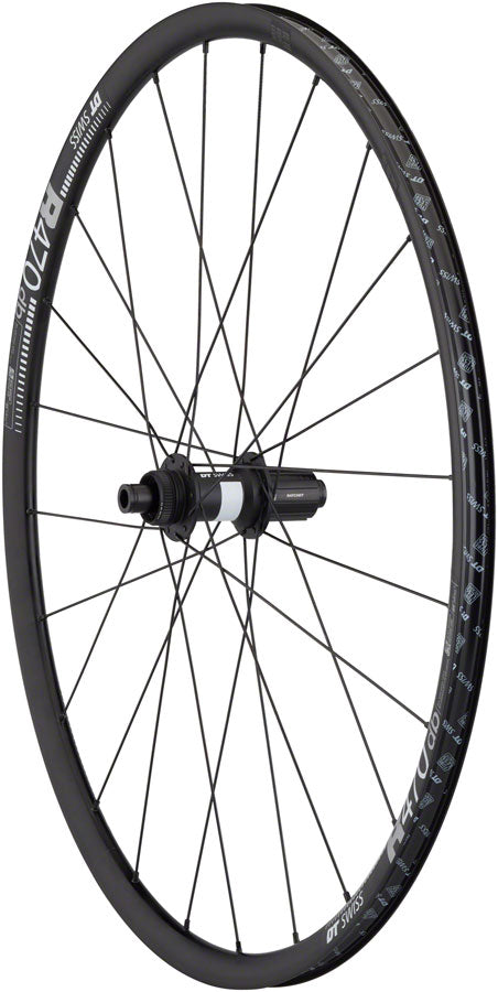 Quality Wheels DT 350/DT R470db Rear 700c 12x142mm Center Lock HG 11 Road Blk