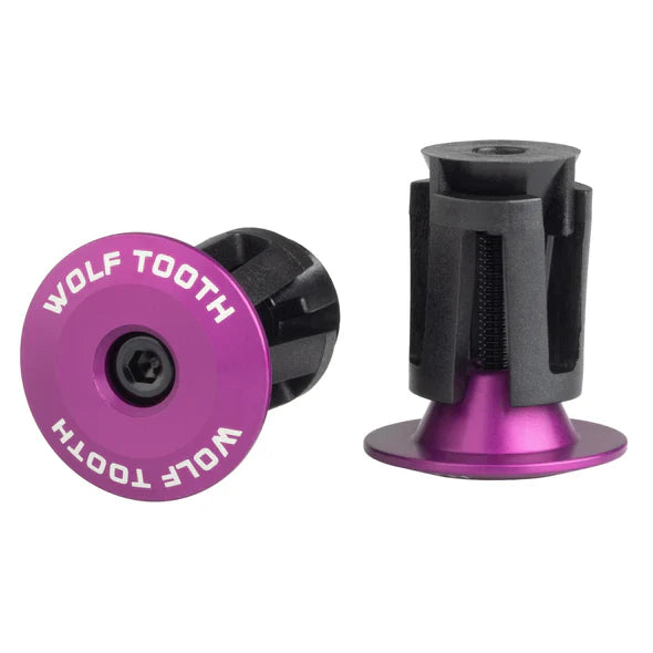 Wolf Tooth Components Alloy Bar End Plugs   Purple