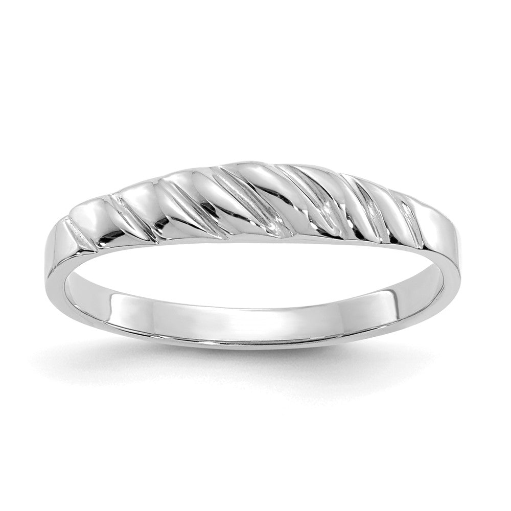 2864 14K White Gold Polished Valley Dome Ring