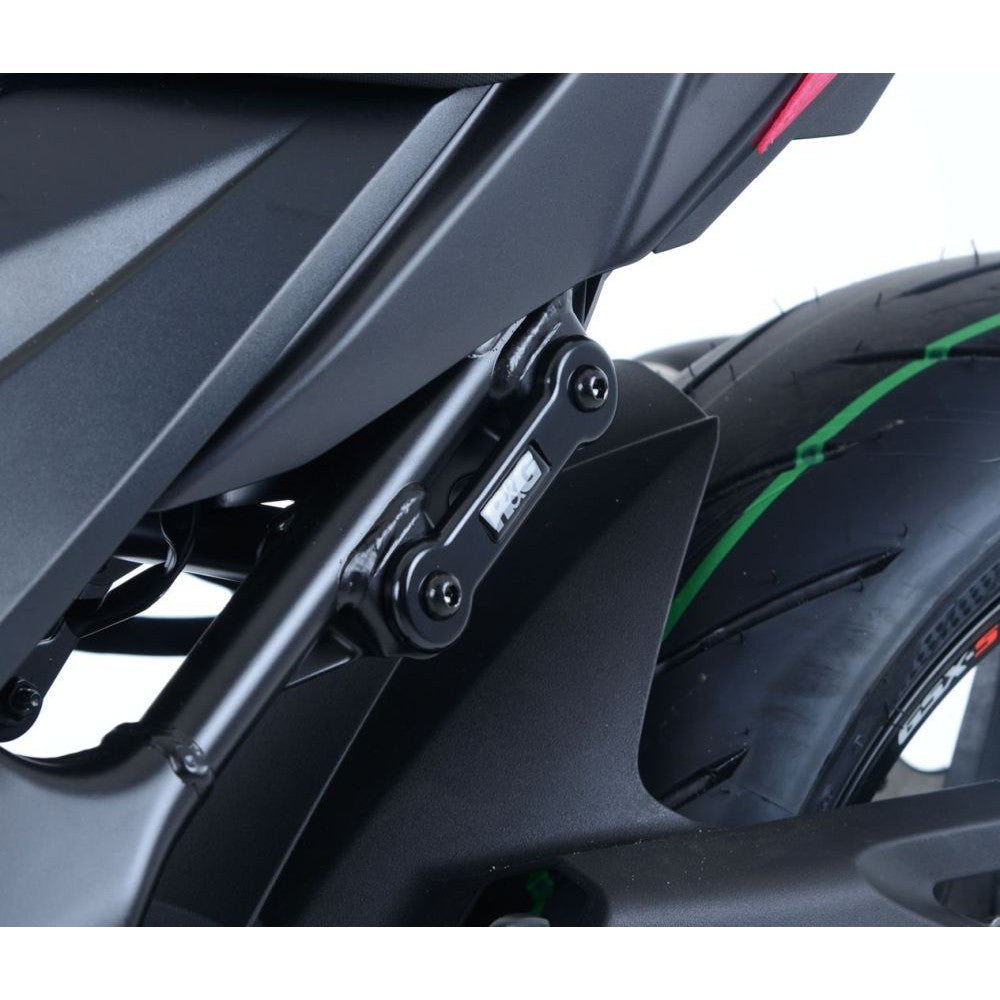 R&G Racing Black Rear Foot Rest Delete Blanking Plates For 2011 2018 Suzuki GSR750