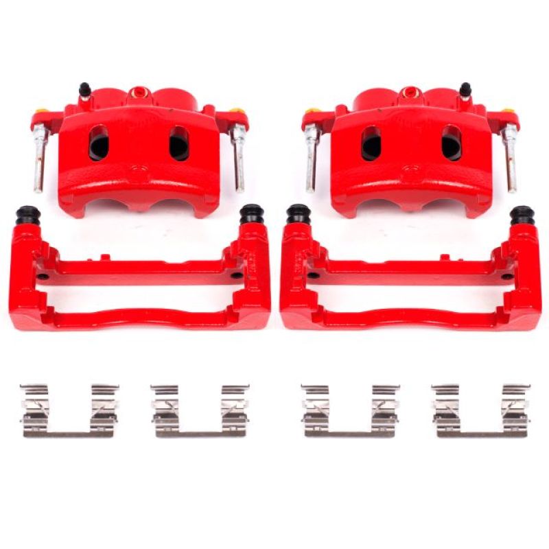 POWERSTOP Power Stop 08 16 Cadillac Escalade Front Red Calipers w/Brackets   Pair