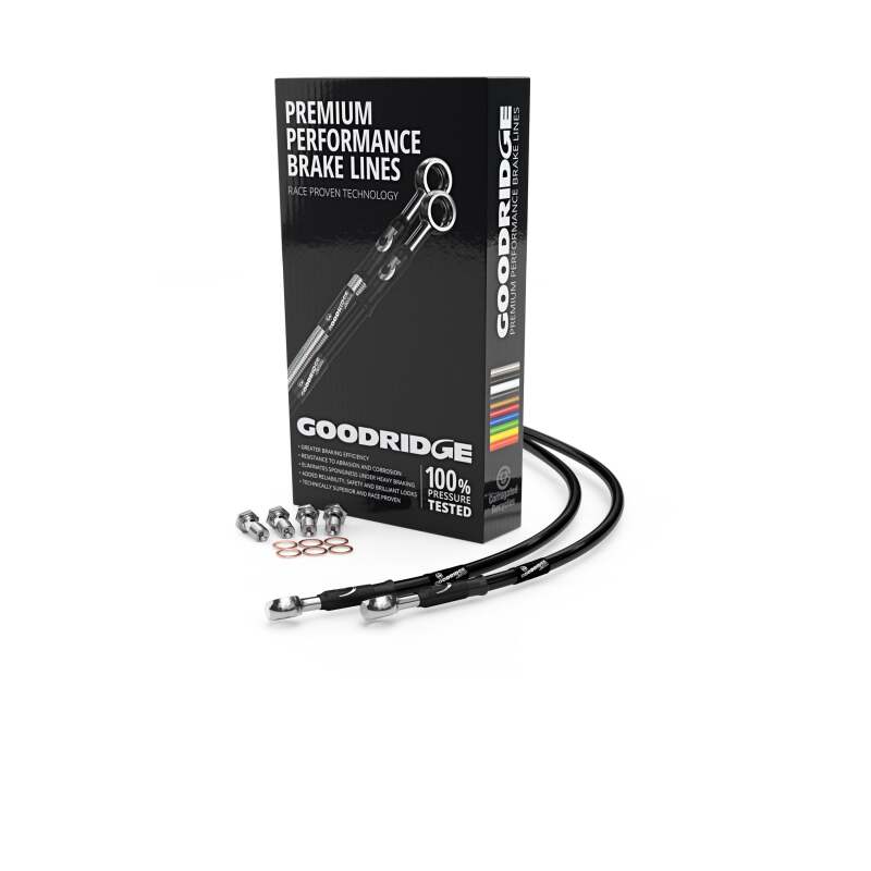 Goodridge 86 90 Yamaha XT600 Tenere Black Front SS Brake Lines