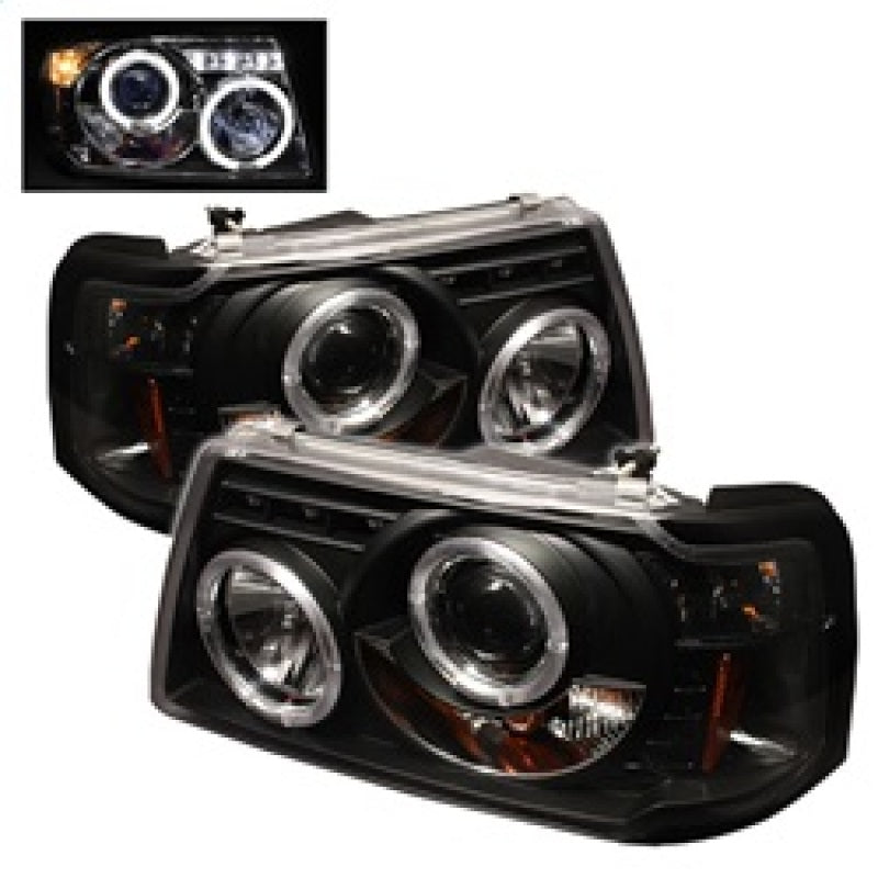 Spyder Ford Ranger 01 11 1PC Projector Headlights LED Halo LED Blk PRO YD FR01 1PC HL BK