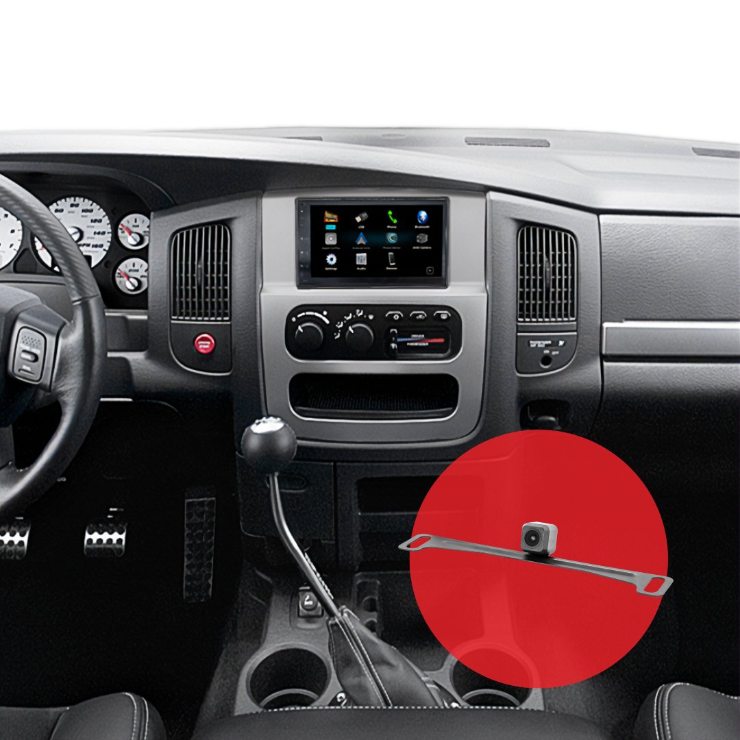 STINGER Dodge Ram Truck (2002 2005) 6.8" Plug and Play Radio Kit with Backup Camera Kit   New Model Radio