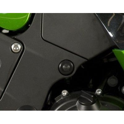 R&G Racing Black Frame Plug Fits Both Sides For 2012 2019 Kawasaki ZZR1400 (ZX 14)