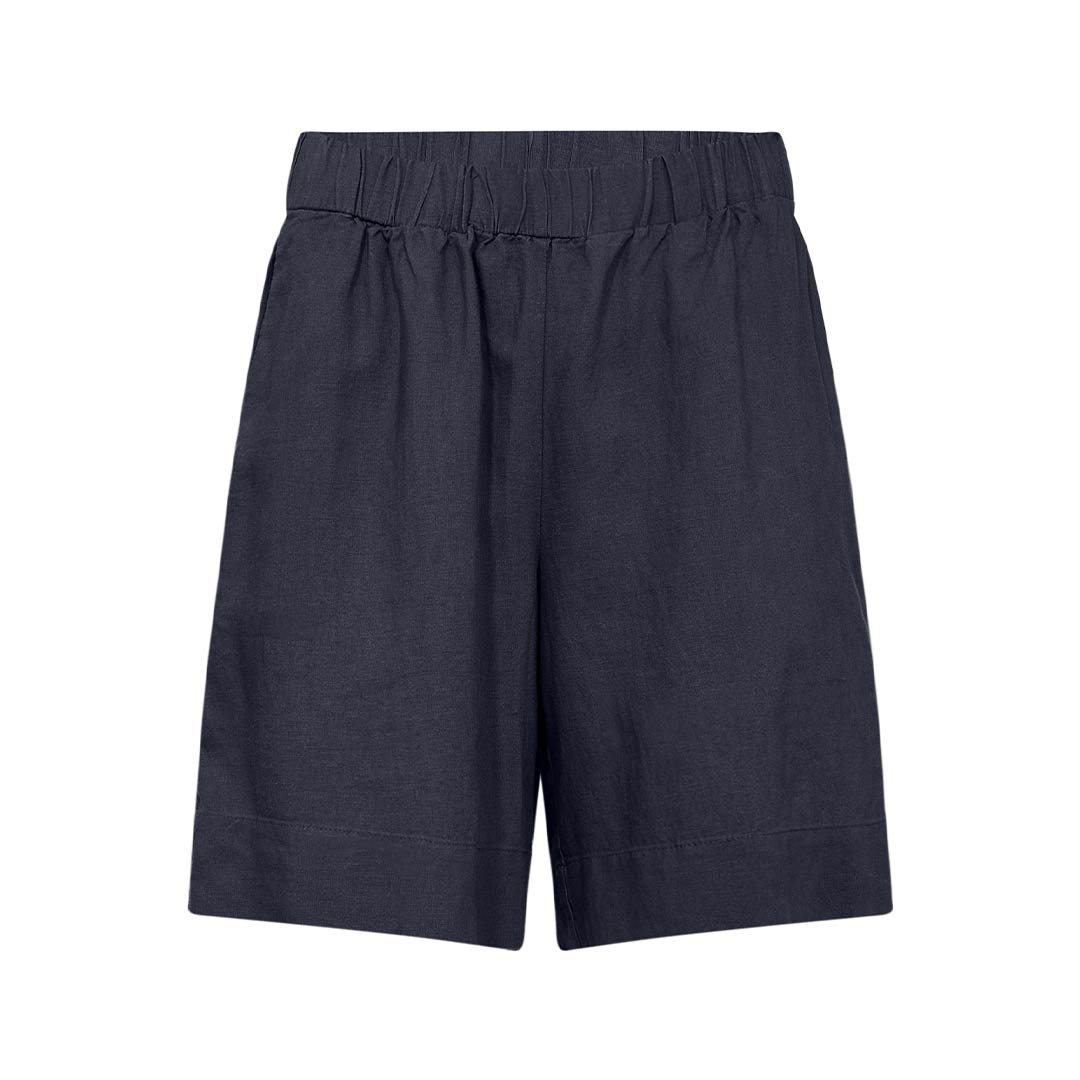 LEVETE ROOM Naja 29 hør shorts   dark navy