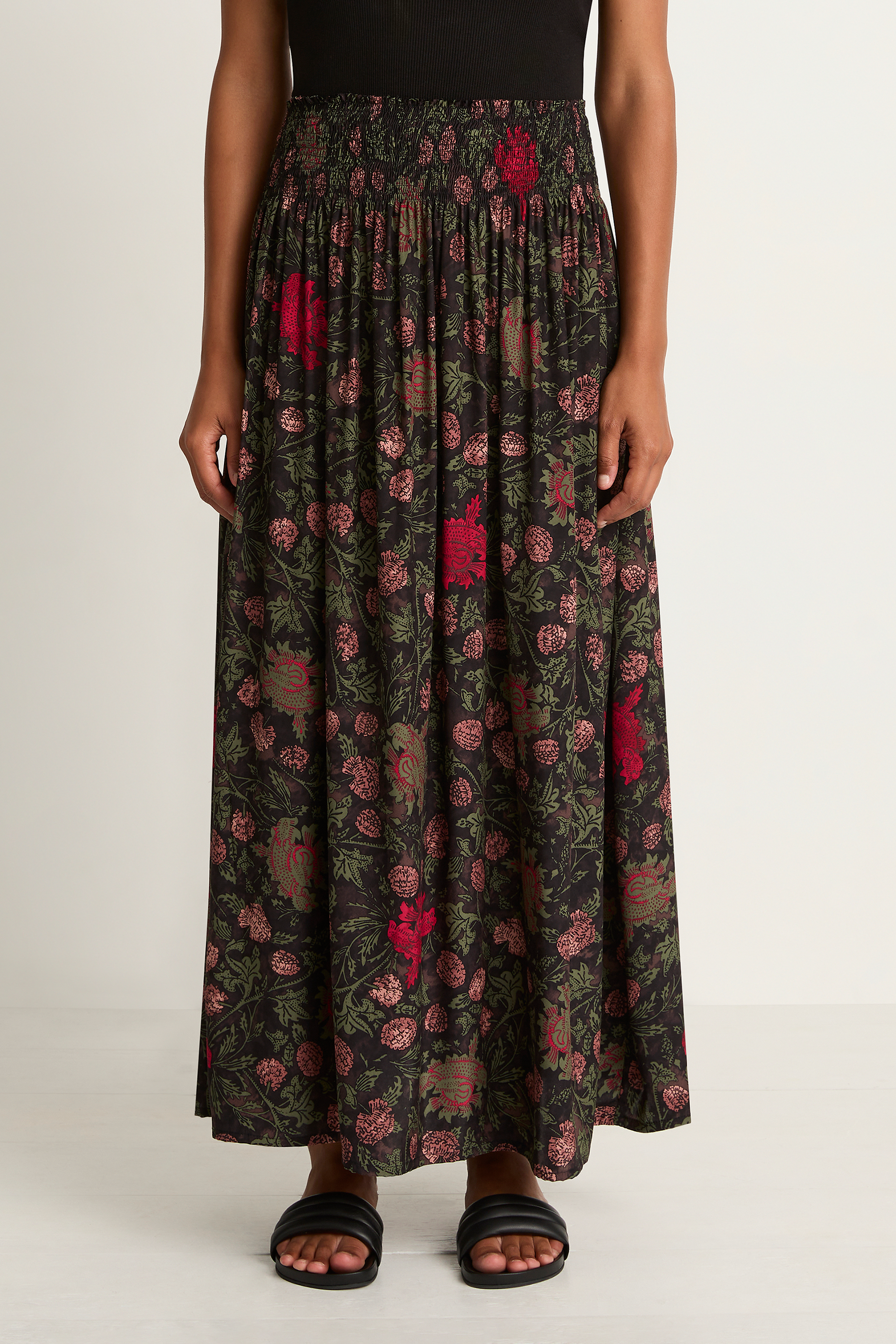 natalie-martin-bella-skirt-lehua-print-black-5 Natalie Martin Bella Skirt   Lehua Black