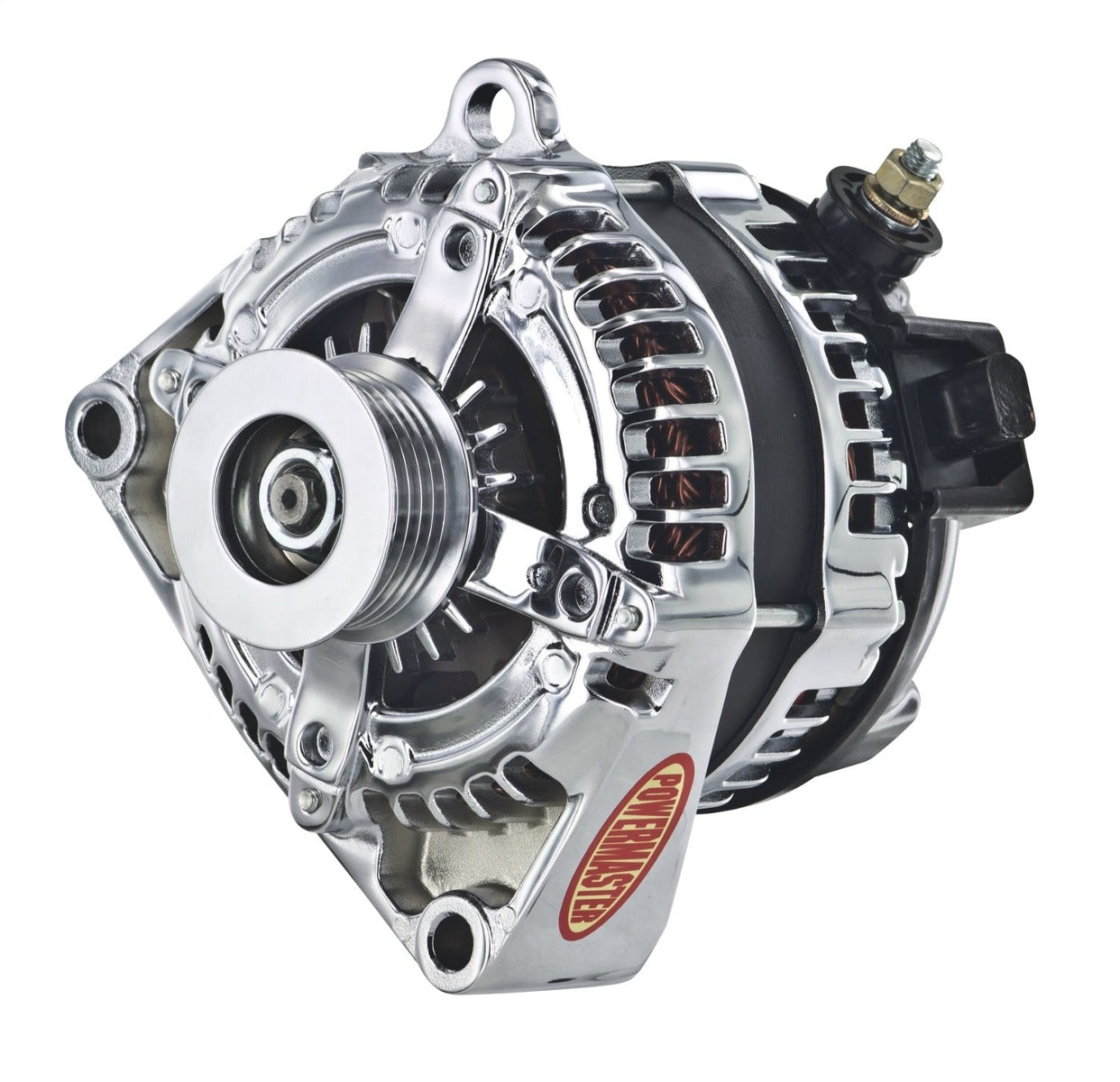 Powermaster 834009 3 Wire Alternator GM Chrome 175A 6 grv HPR