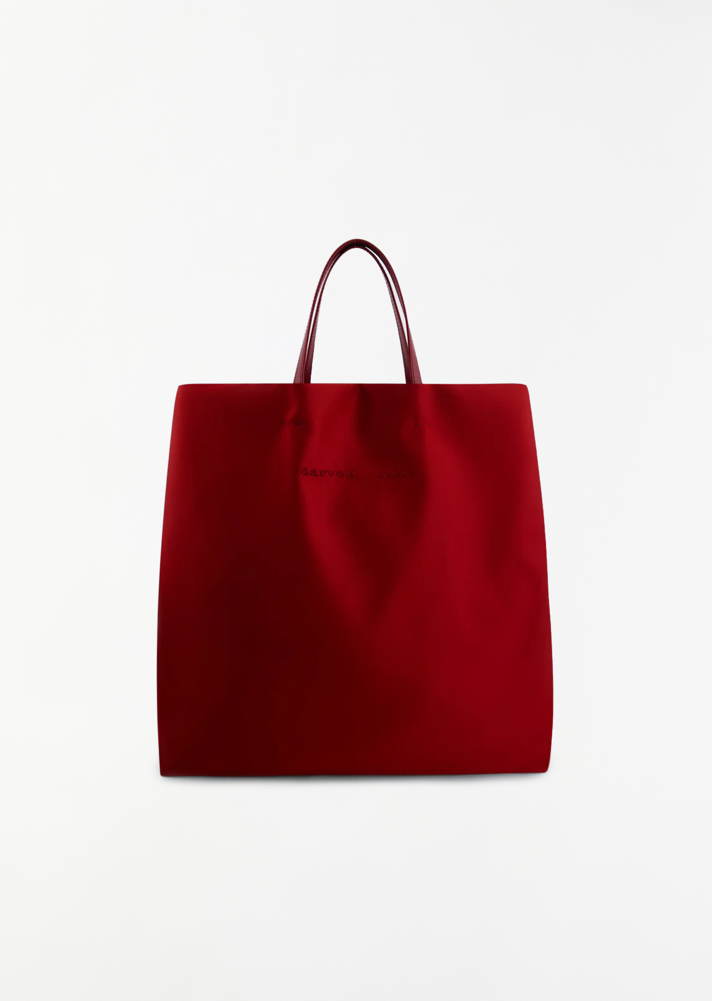 CARVEN Jeanne Satin Bag — Ruby