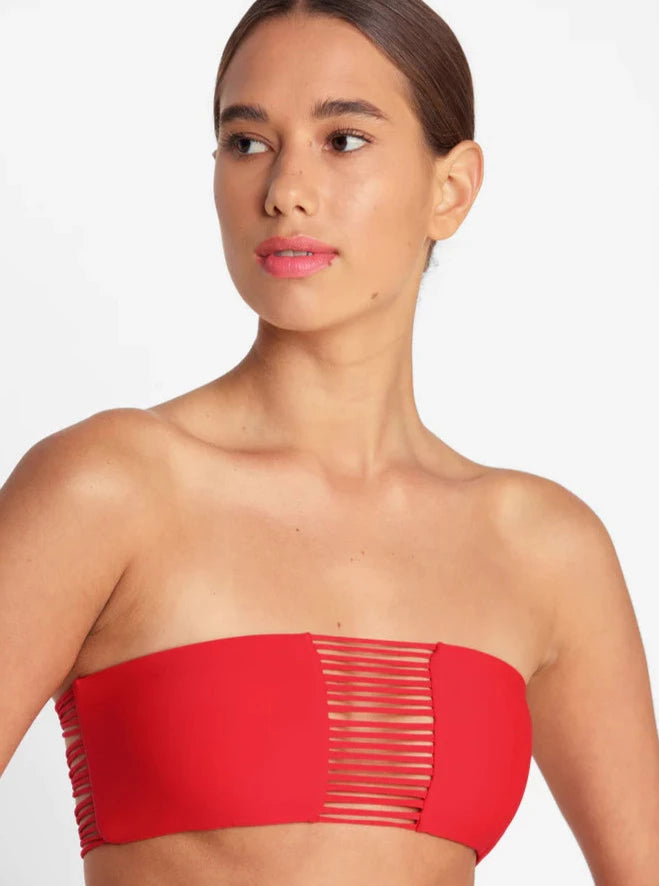 MIKOH SUNSET SWIM TOP IN POPPY