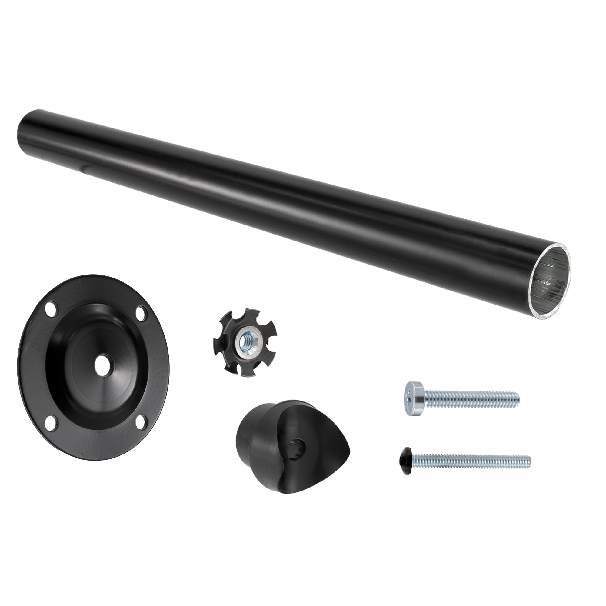  B TOUGHGRADE /B  RV Ladder Replacement Support Peg Assembly with Tube and Brackets 8"   Black