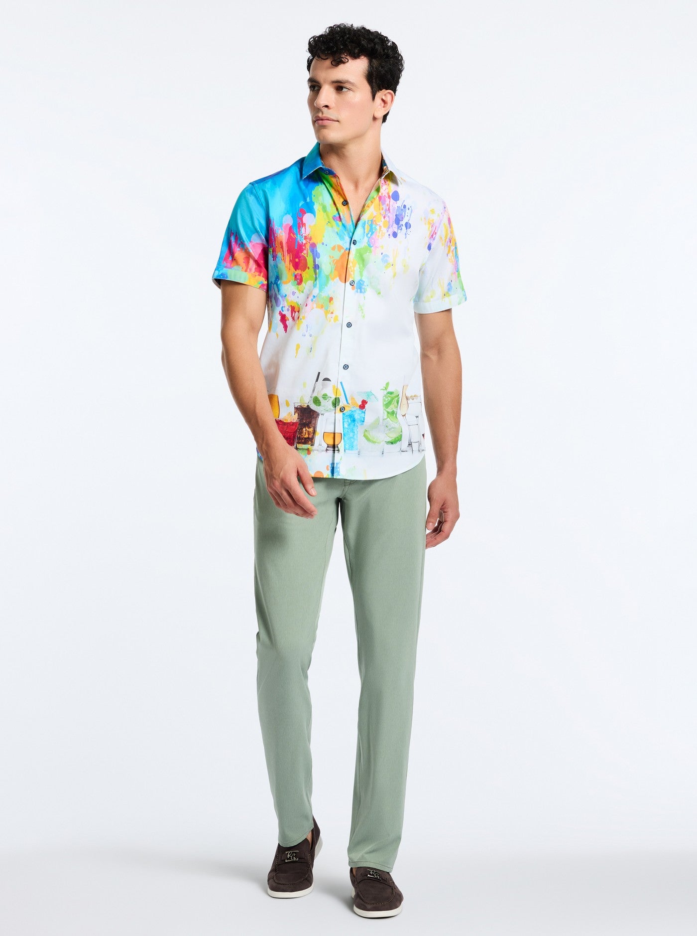 Robert Graham Sardinia Short Sleeve Classic Fit Sport Shirt   Multi