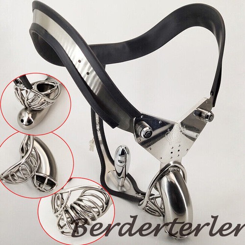 EMCC Chasitty Belt Hollow Out Close Cage Locking Adjustable Device for Male BDSM