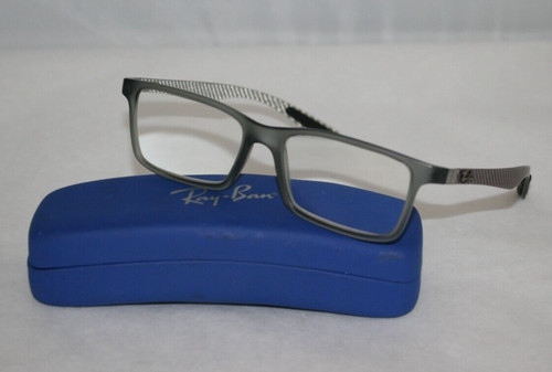 Ray Ban RB8901 5244 55 17 145 Rectangle Unisex Eyeglasses Gray Case *Frame Only*