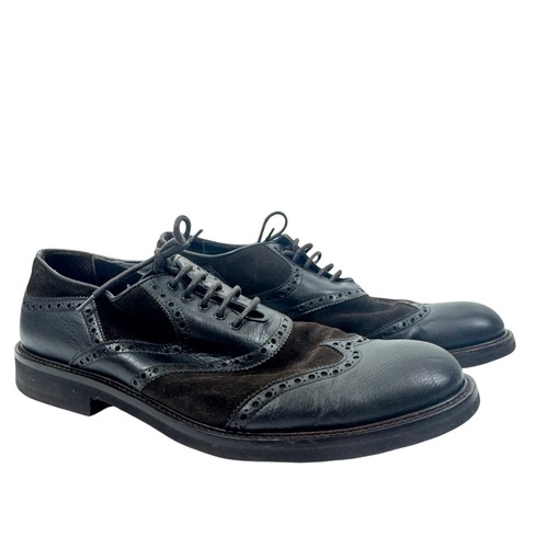 Antonio Maurizi mens cap toe oxford shoes brown VIbram leather Italy sz 45 (11)