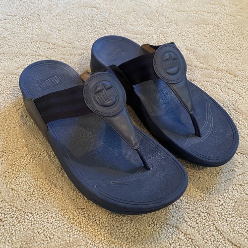 Fitflop Walkstar Toe Post Sandals Midnight Navy Size 41 Women's Size 9 Comfort