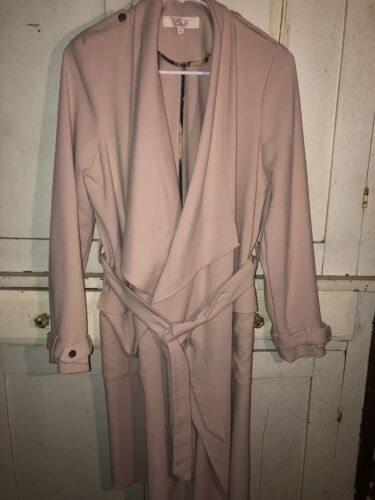 MARCHESA Eliza J Drape Front Idrorepellente Avvolgente Trench Coat  Sm