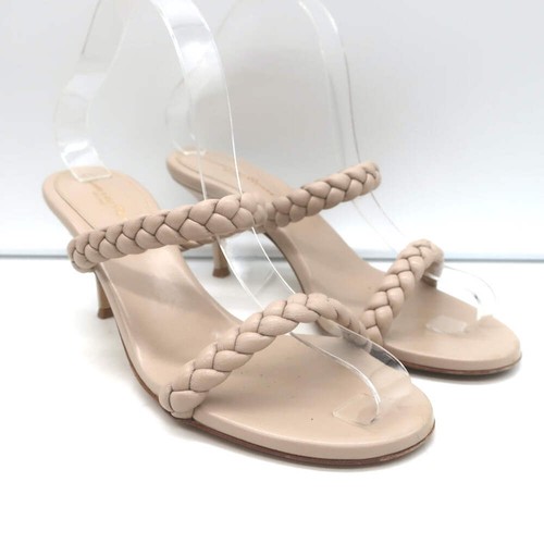 Sandali Gianvito Rossi Marley 70 intrecciati slide pelle nuda taglia 38 5