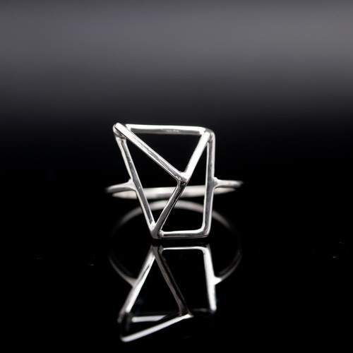 Scarats Geometric Silver Ring   Casual Unisex Dainty Daily Wear Jewelry