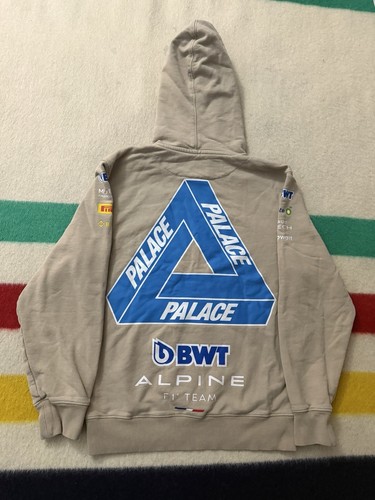Palace x Kappa Alpine F1 Formula 1 Tri Ferg Hoodie Beige Khaki Size Small RARE!