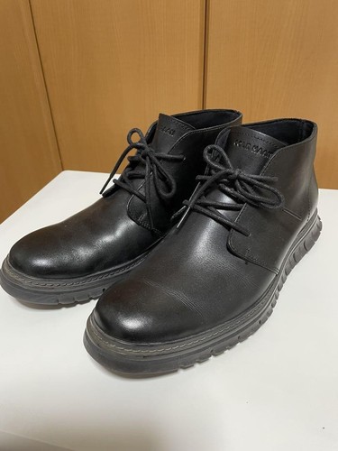 361° Stivali Cole Haan da uomo 7 5 Stati Uniti in pelle Zerogrand Chukka 8M neri comodi business