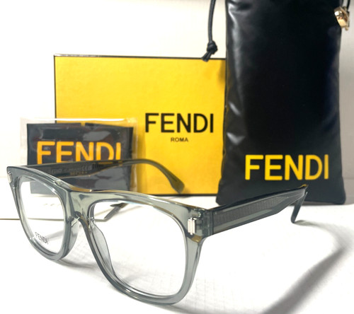 NEW FENDI FE50070I 020 CRYSTAL GREY SILVER AUTHENTIC EYEGLASSES FRAME 54 17