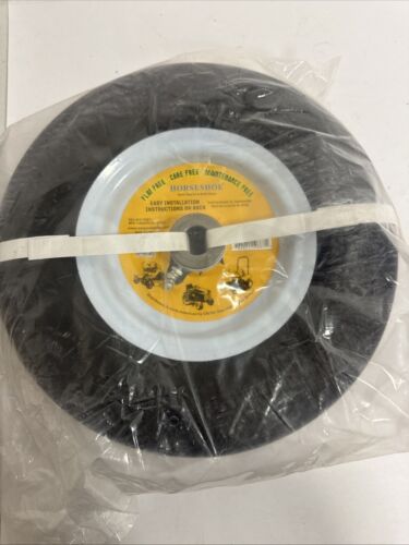 NOTHING NEW Horseshoe 11x4.00 5 Flat Free Tire for Zero Turn Lawn Mower Hub 3 5" Bore 3 4"