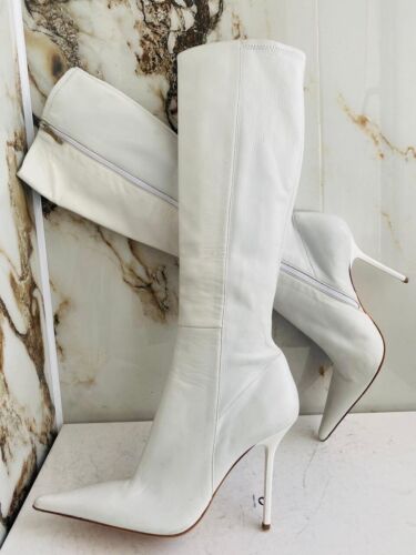 Gianmarco Lorenzi Women Leather Boots Very Rare Model Sexy Heels Size 40