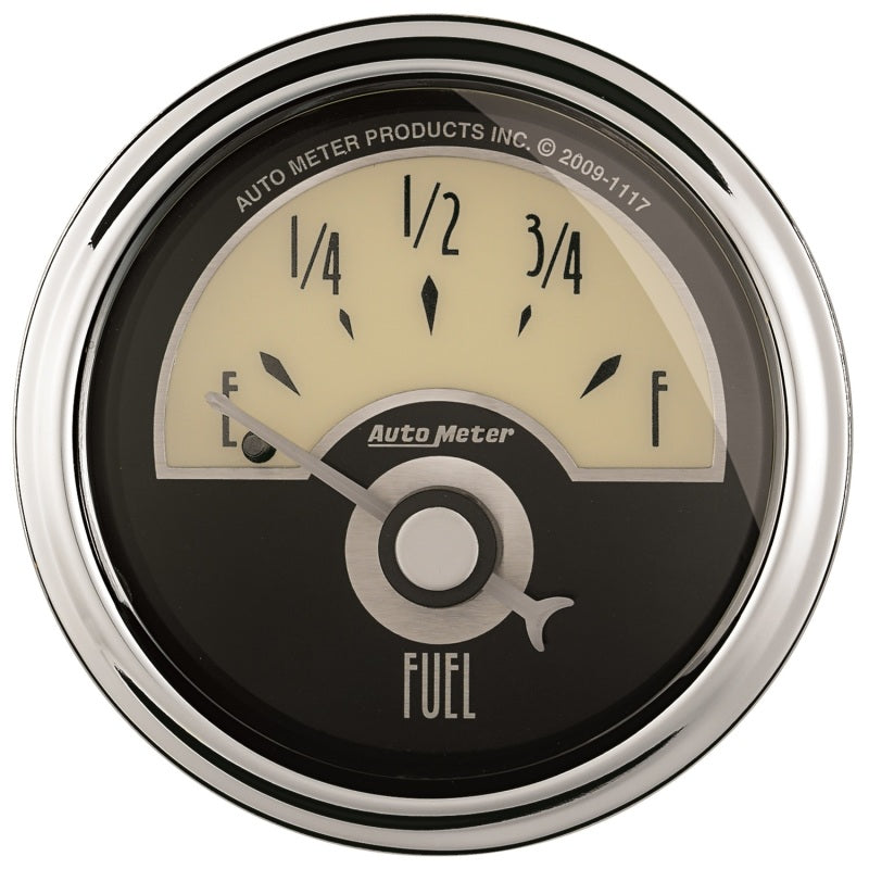 AutoMeter Gauge Fuel Level 2 1/16in. 240 Ohm(e) to 33 Ohm(f) Elec Cruiser Ad