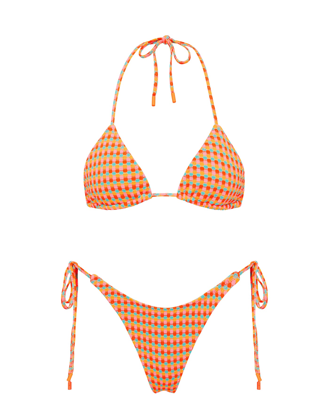 VINCA   GARA Textured Triangle Bikini Set